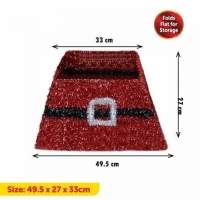 Husa pentru suport brad de Craciun, rosu, cu 55 LED-uri, Vivo 6082
